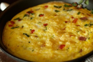 Low carb WLS Recipe for Red Pepper and Spinach Frittata.