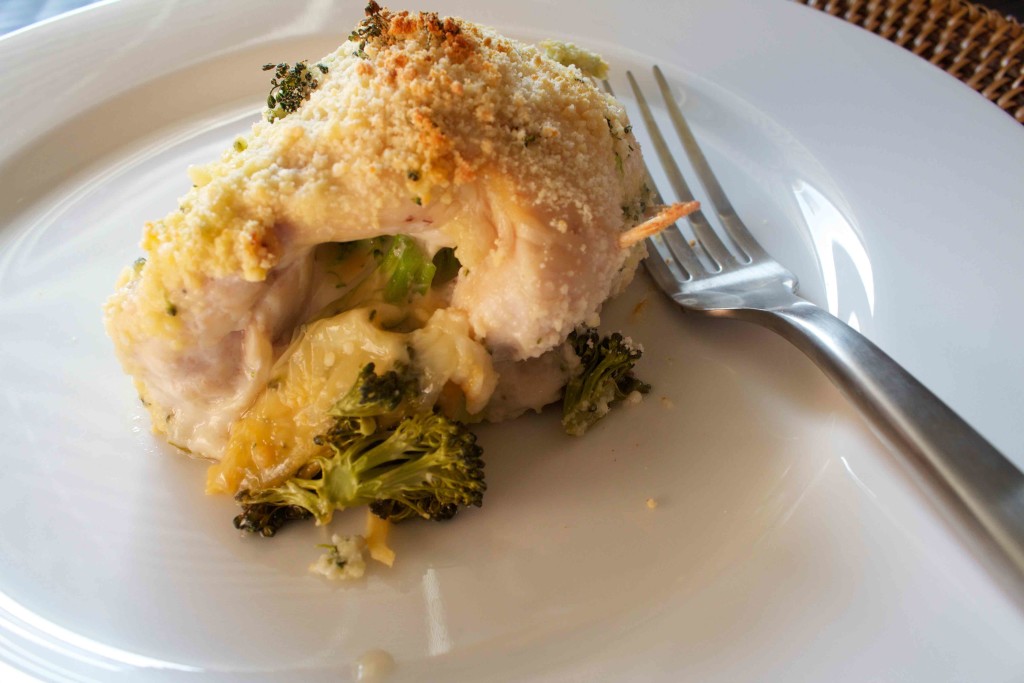 Broccoli and Cheese Stuffed Chicken. Low carb and weight loss surgery approved!