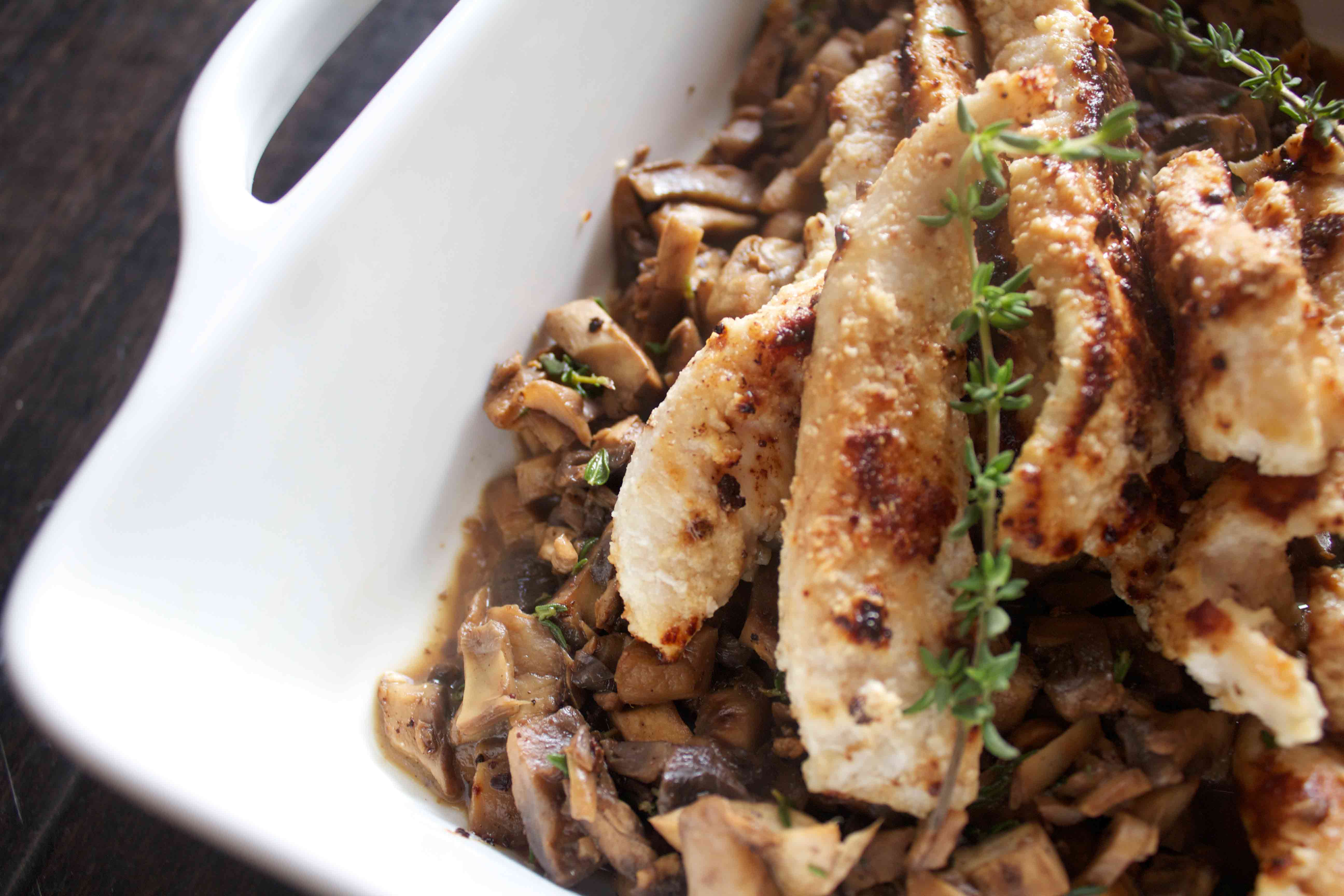 Parmesan Thyme Chicken with Mushroom