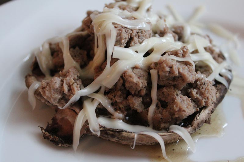 Turkey Stuffed Mushrooms - low carb and weight loss surgery approved! www.foodcoach.me 
